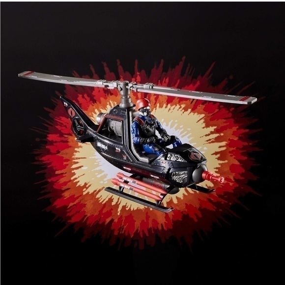 G.i. Joe Retro Collection Cobra F.A.N.G Toy Vehicle 3.75" Cobra Pilot Figure - Picture 4 of 5